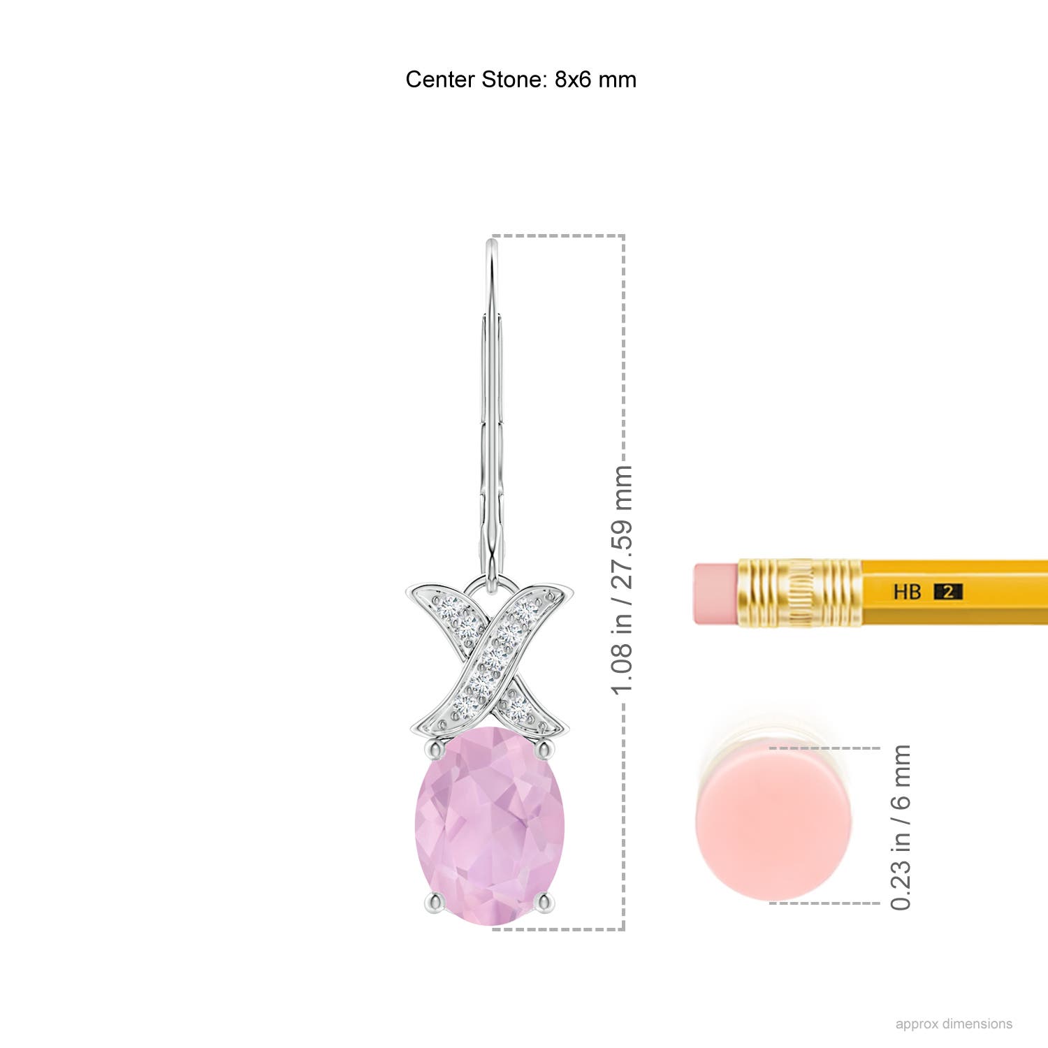 AAAA - Rose Quartz / 2.08 CT / 14 KT White Gold