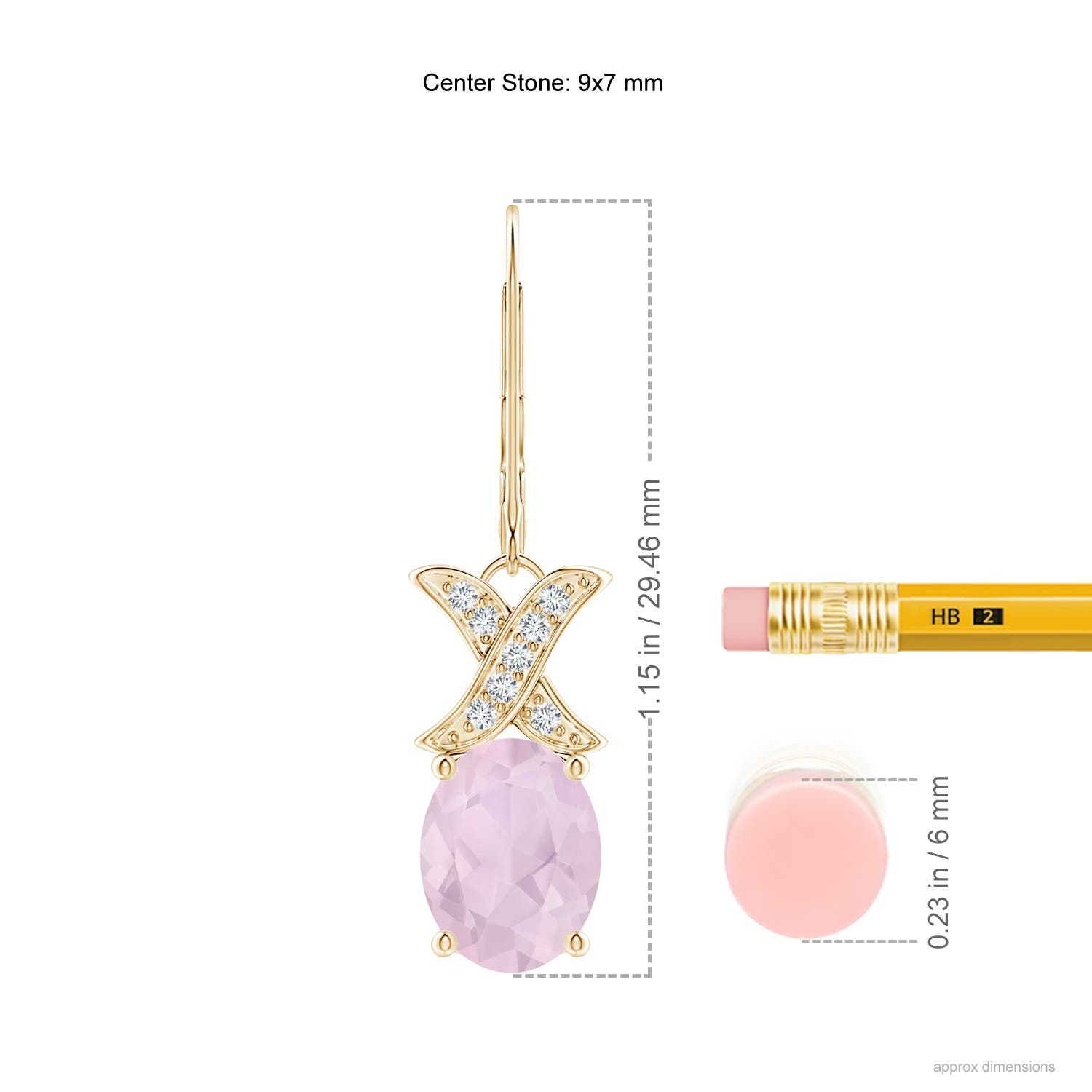 AA - Rose Quartz / 3.14 CT / 14 KT Yellow Gold