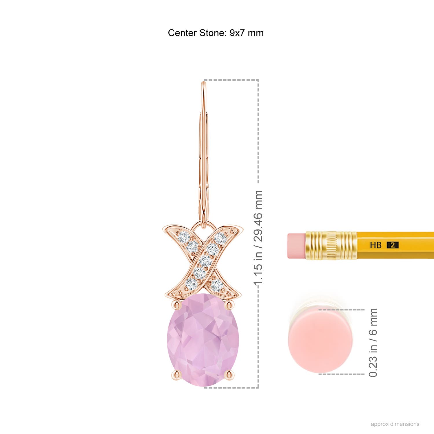 AAAA - Rose Quartz / 3.14 CT / 14 KT Rose Gold