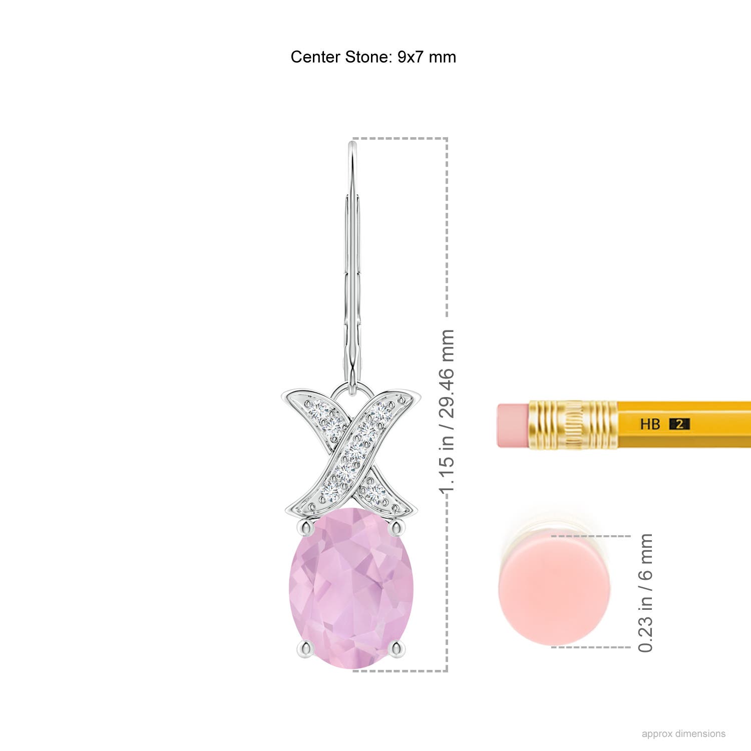 AAAA - Rose Quartz / 3.14 CT / 14 KT White Gold