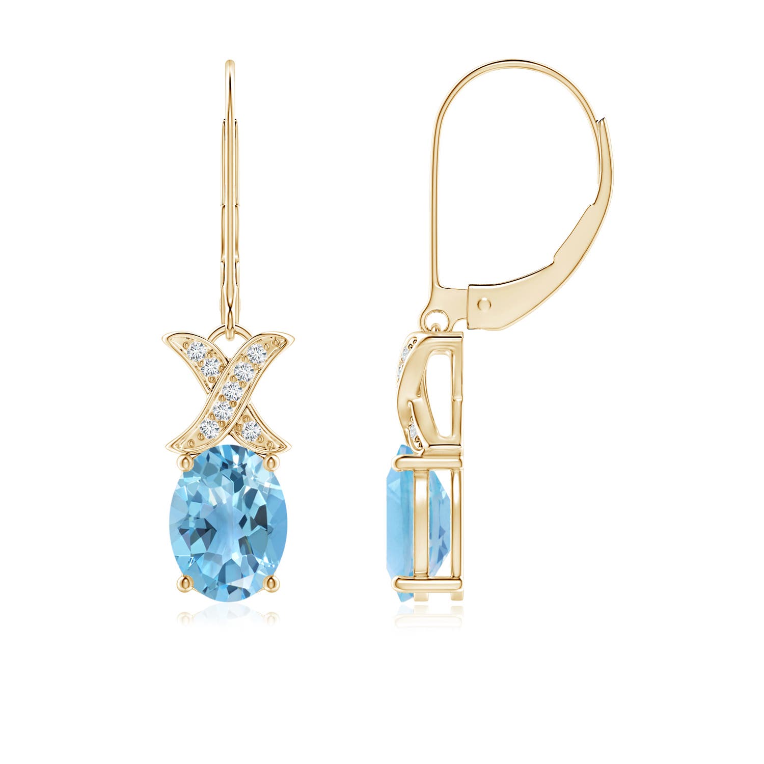 A - Swiss Blue Topaz / 3.08 CT / 14 KT Yellow Gold