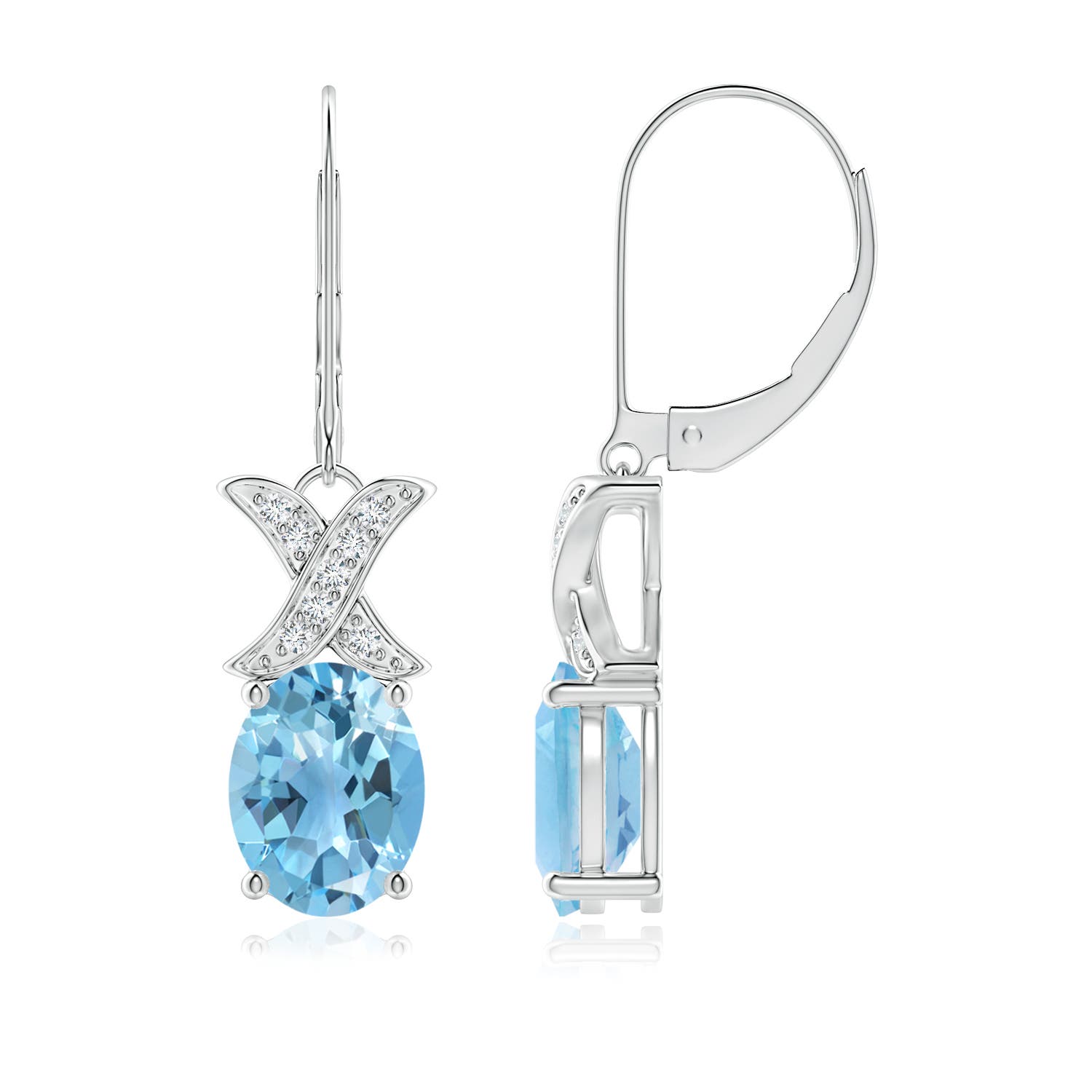 A - Swiss Blue Topaz / 4.6 CT / 14 KT White Gold