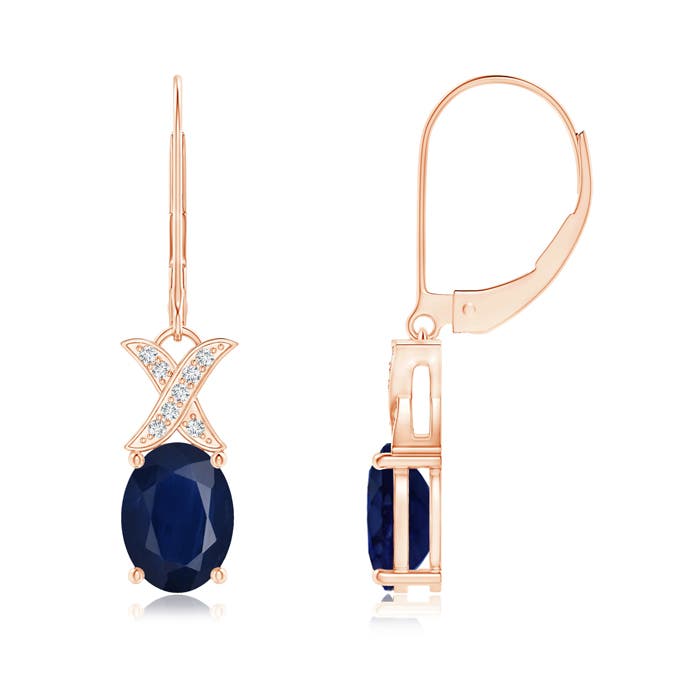 A - Blue Sapphire / 3.18 CT / 14 KT Rose Gold