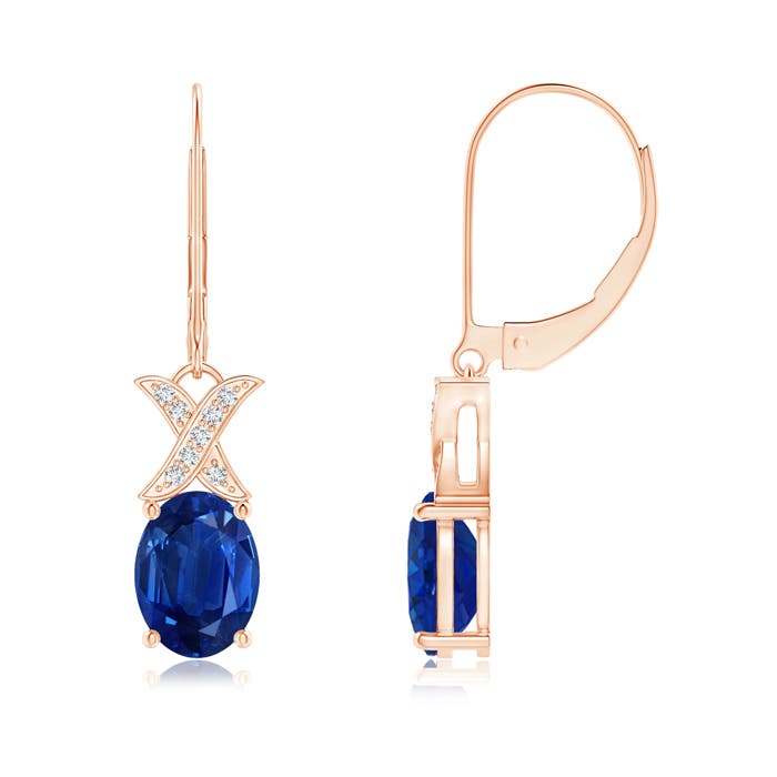 AAA - Blue Sapphire / 3.18 CT / 14 KT Rose Gold