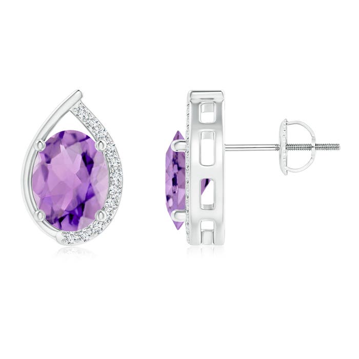 A - Amethyst / 2.42 CT / 14 KT White Gold