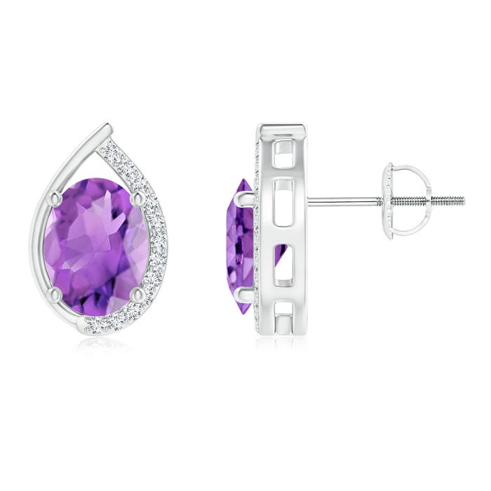 AA - Amethyst / 2.42 CT / 14 KT White Gold