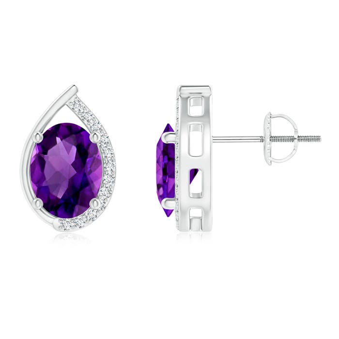 AAAA - Amethyst / 2.42 CT / 14 KT White Gold