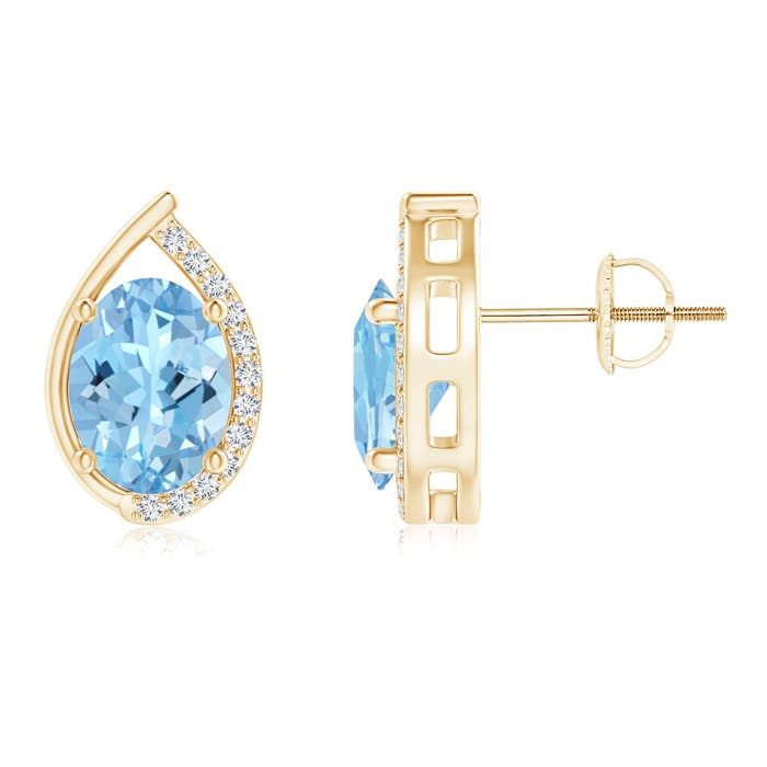 AAAA - Aquamarine / 2.12 CT / 14 KT Yellow Gold