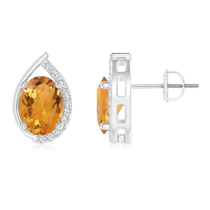 AA - Citrine / 2.32 CT / 14 KT White Gold