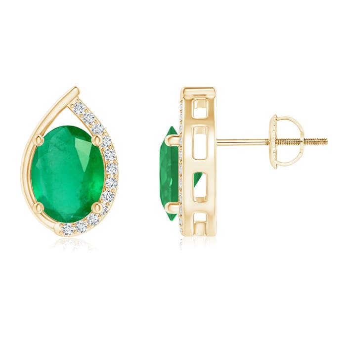 A - Emerald / 2.32 CT / 14 KT Yellow Gold