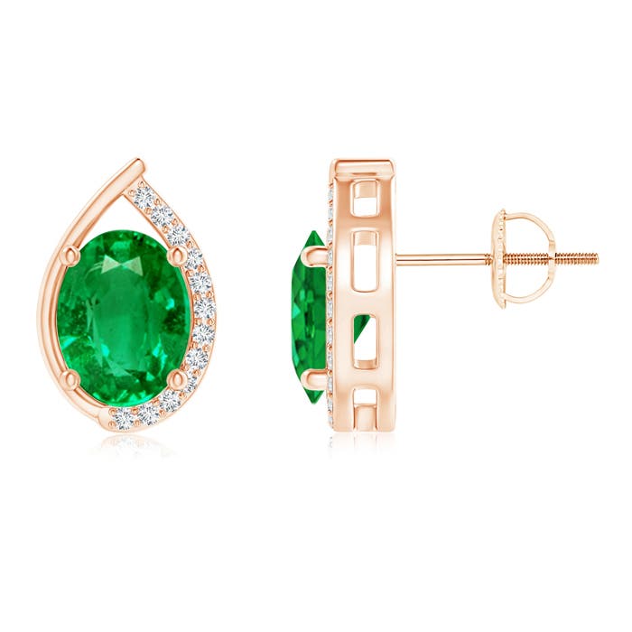 AAA - Emerald / 2.32 CT / 14 KT Rose Gold