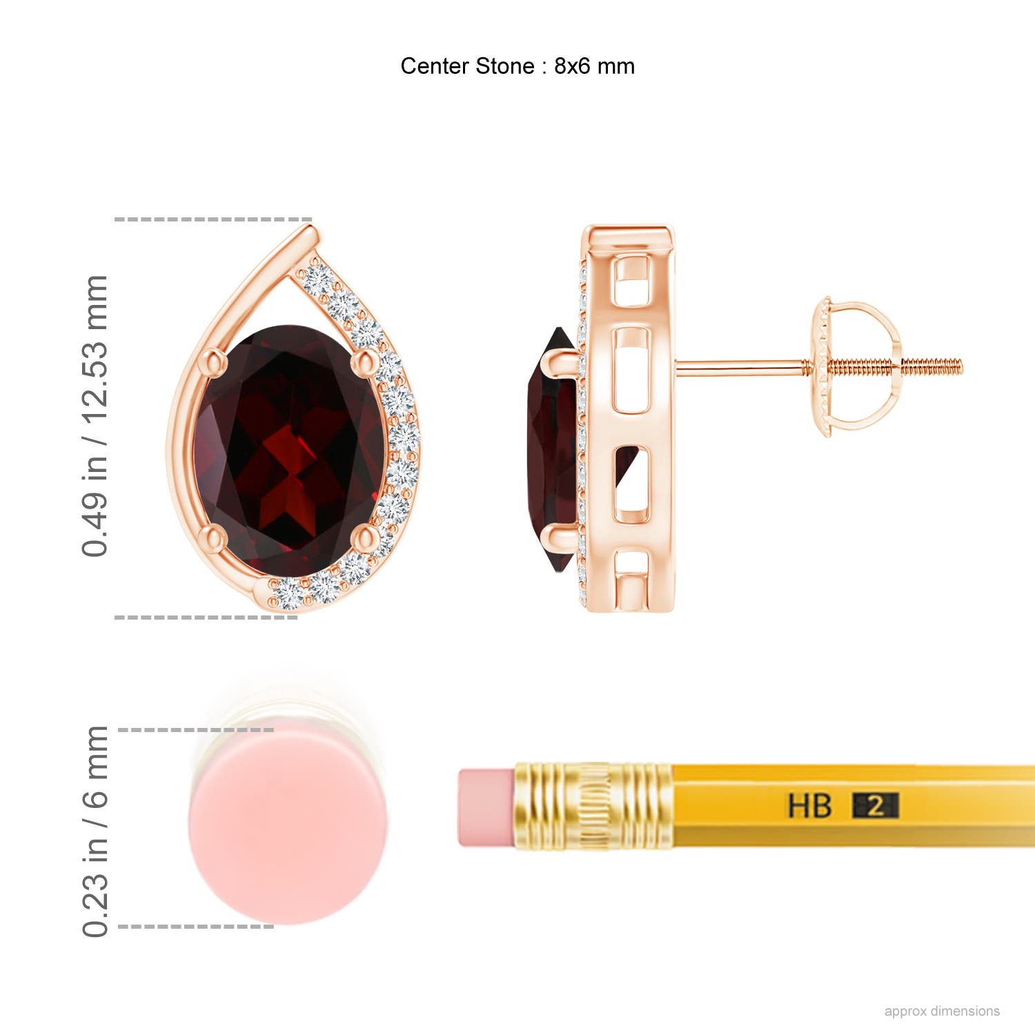 A - Garnet / 3.02 CT / 14 KT Rose Gold