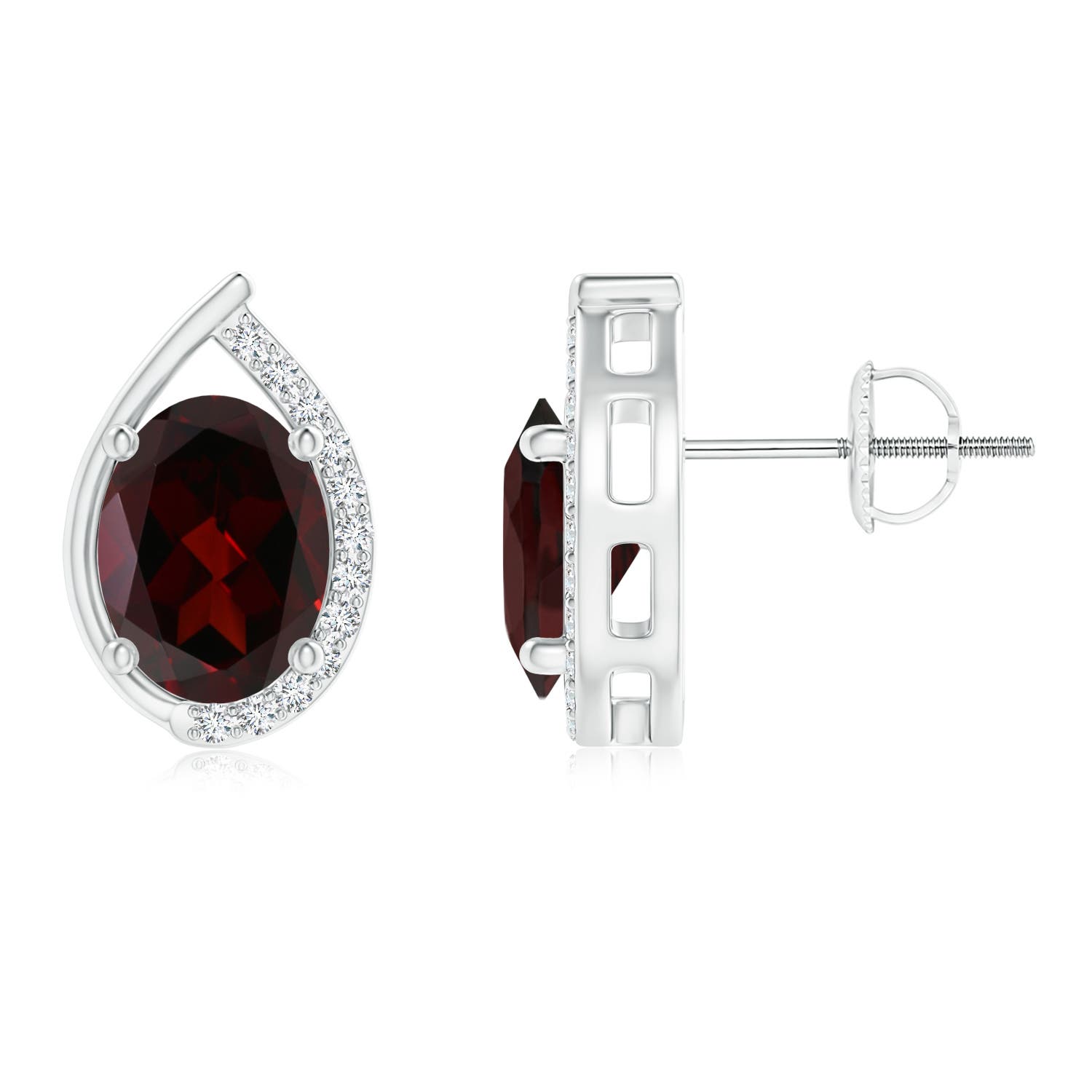 A - Garnet / 3.02 CT / 14 KT White Gold