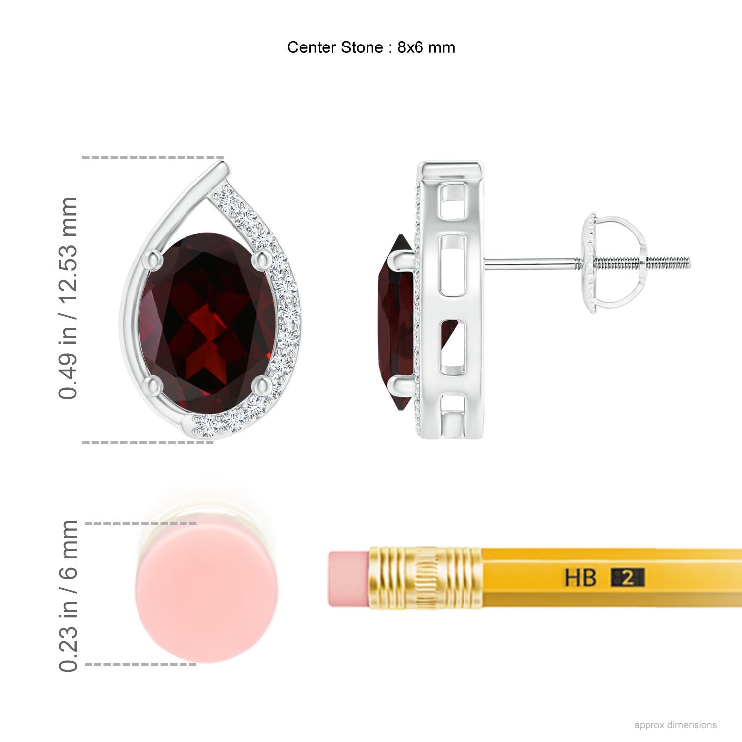 A - Garnet / 3.02 CT / 14 KT White Gold