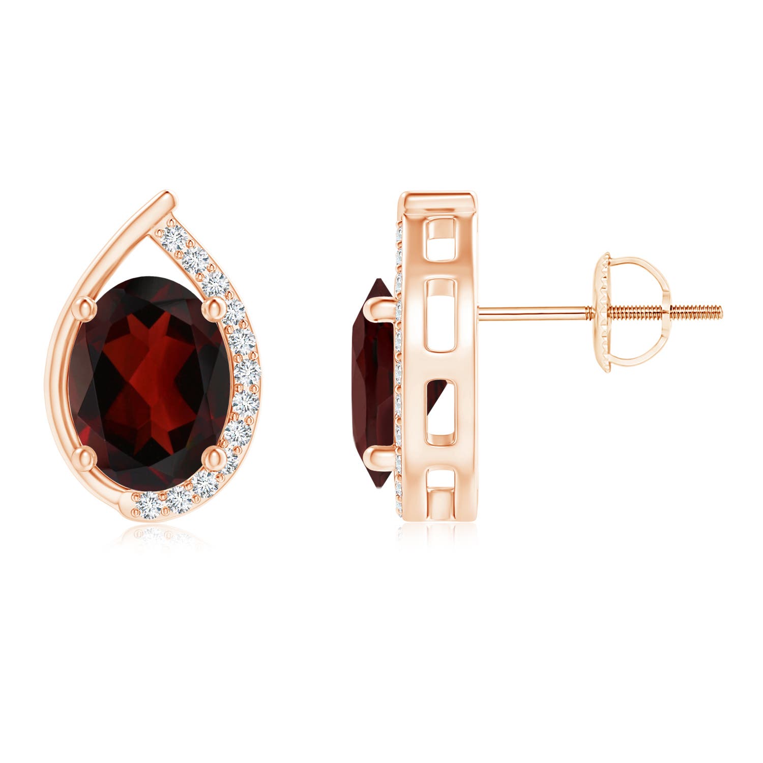 AA - Garnet / 3.02 CT / 14 KT Rose Gold