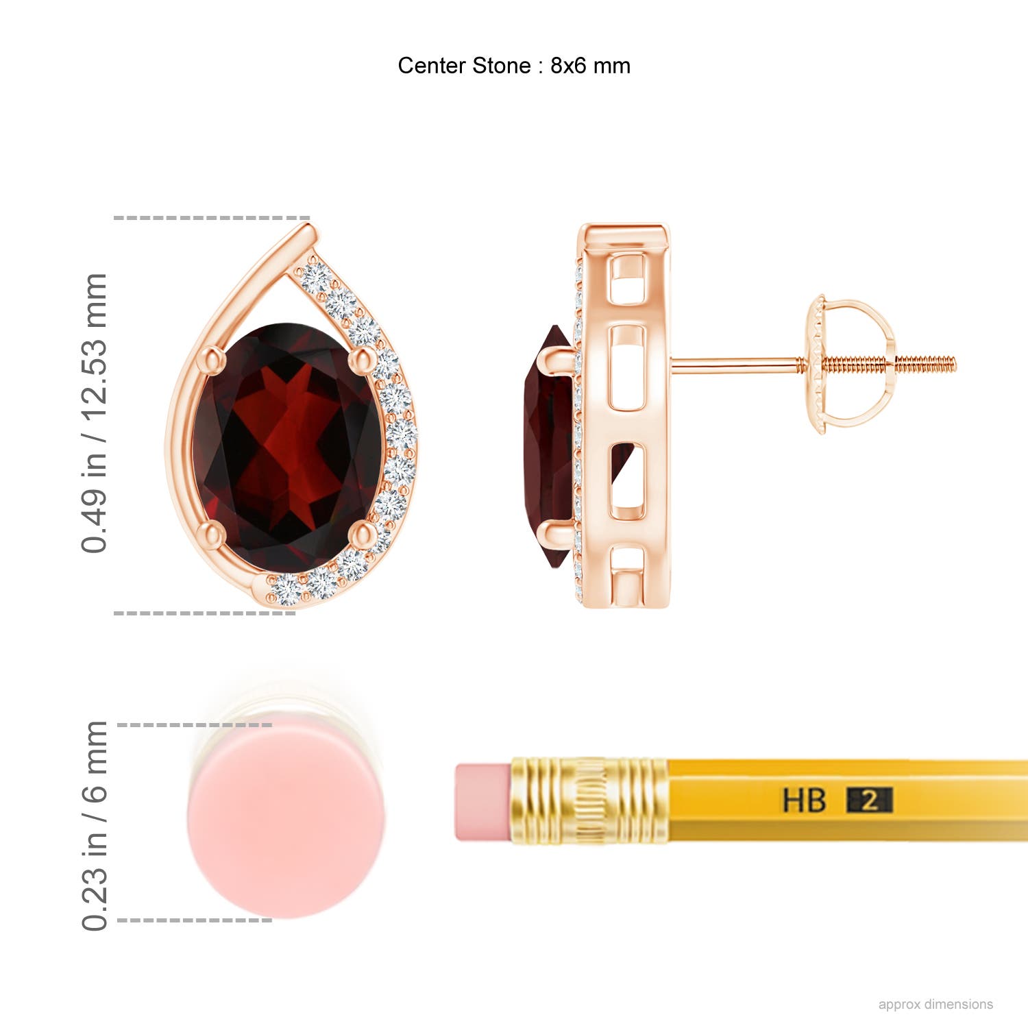 AA - Garnet / 3.02 CT / 14 KT Rose Gold