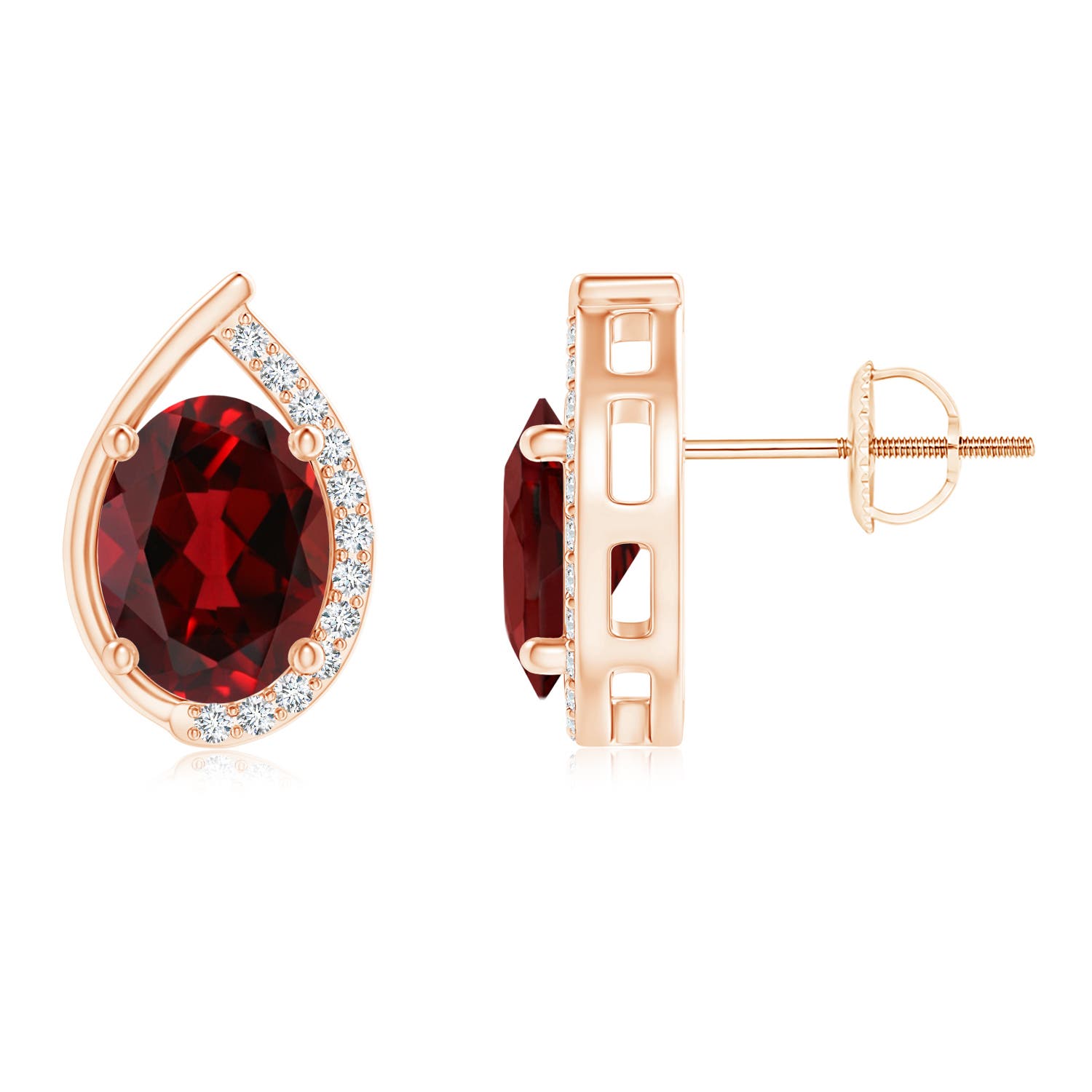 AAAA - Garnet / 3.02 CT / 14 KT Rose Gold