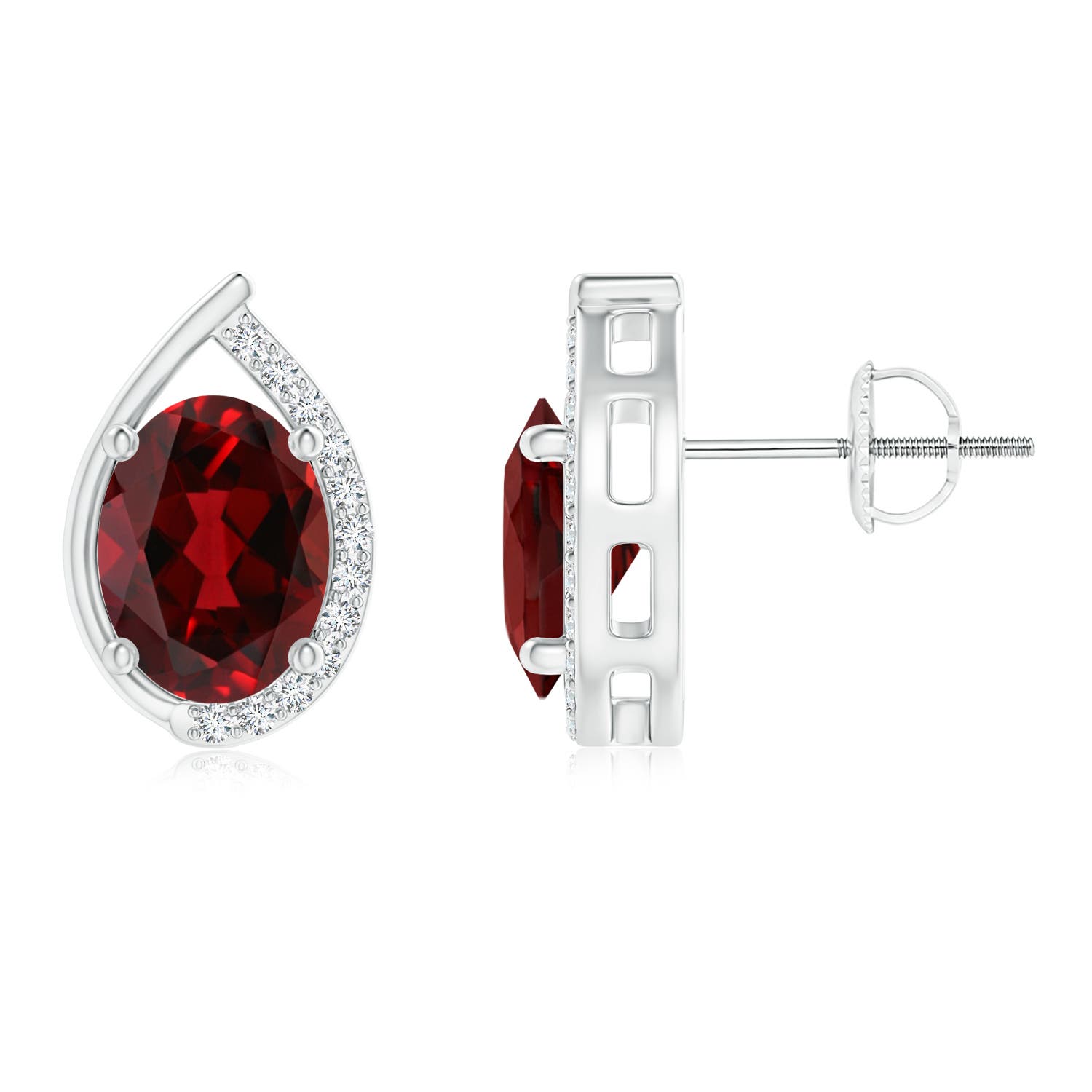 AAAA - Garnet / 3.02 CT / 14 KT White Gold