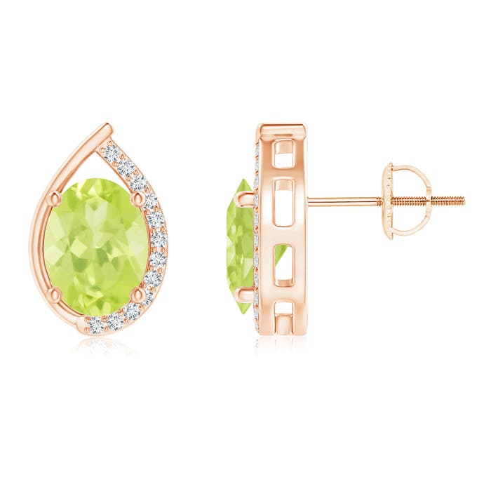 A - Peridot / 2.82 CT / 14 KT Rose Gold