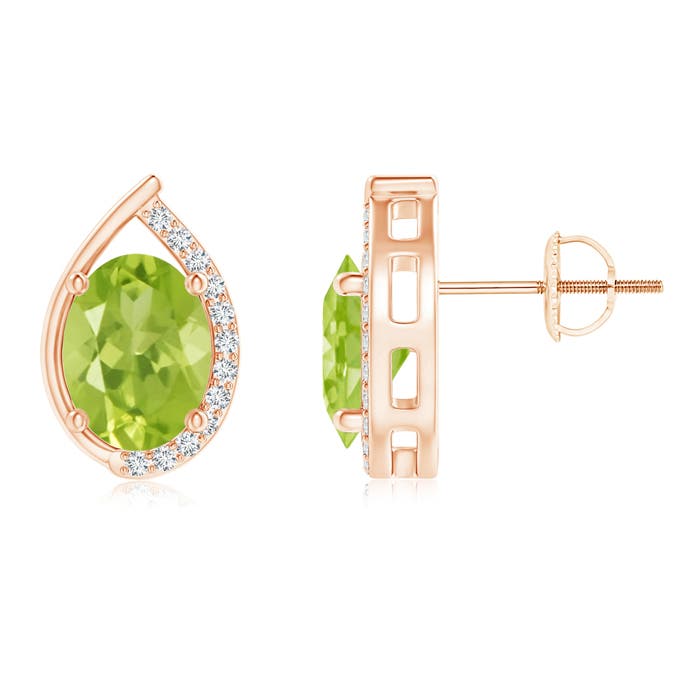 AA - Peridot / 2.82 CT / 14 KT Rose Gold