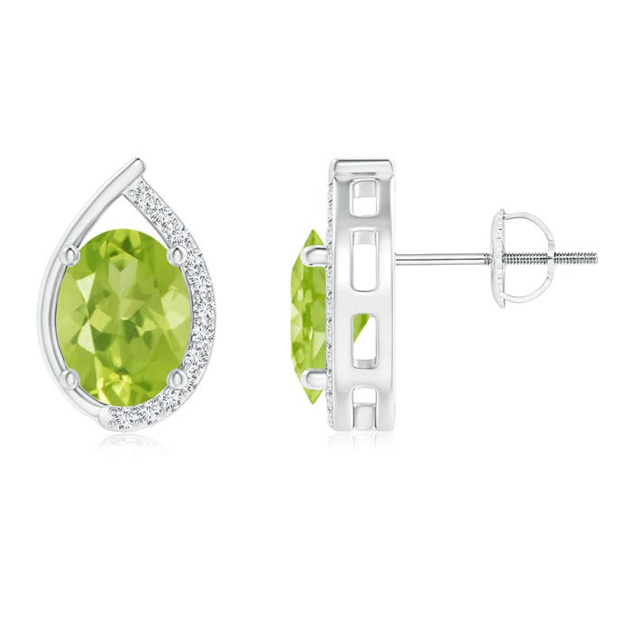 AA - Peridot / 2.82 CT / 14 KT White Gold