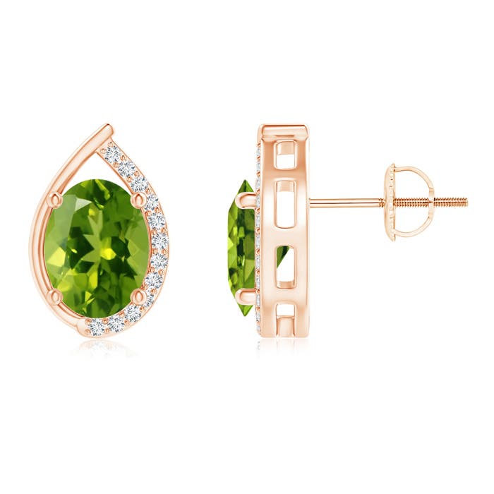 AAAA - Peridot / 2.82 CT / 14 KT Rose Gold