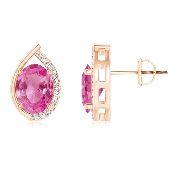 AAA - Pink Sapphire / 3.02 CT / 14 KT Rose Gold