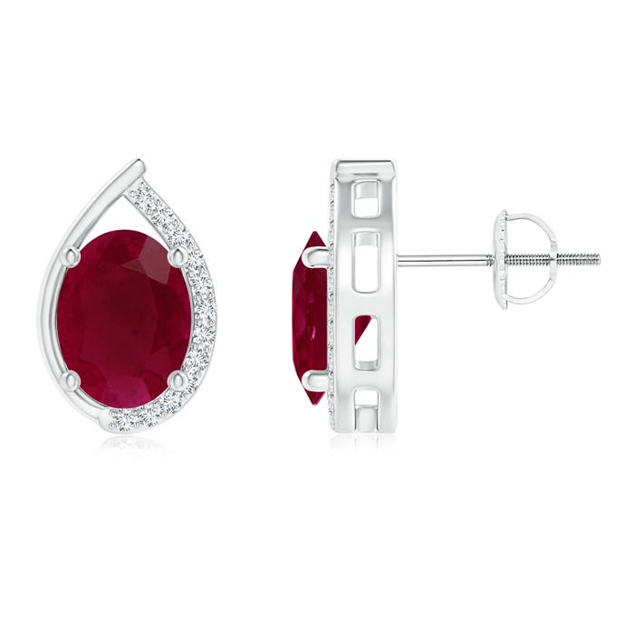 A - Ruby / 2.62 CT / 14 KT White Gold