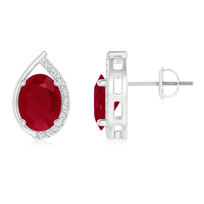 AA - Ruby / 2.62 CT / 14 KT White Gold