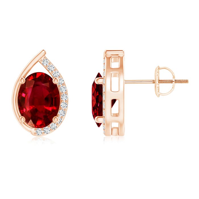 AAAA - Ruby / 2.62 CT / 14 KT Rose Gold