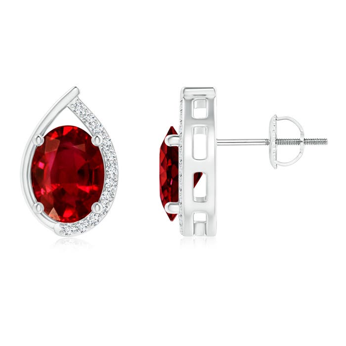 AAAA - Ruby / 2.62 CT / 14 KT White Gold