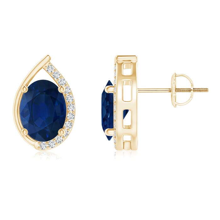 AA - Blue Sapphire / 3.22 CT / 14 KT Yellow Gold