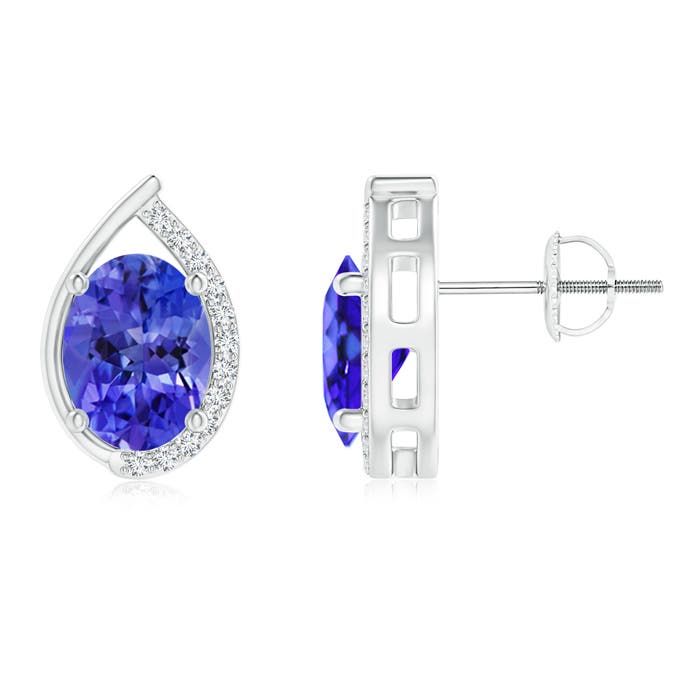 AAA - Tanzanite / 2.62 CT / 14 KT White Gold