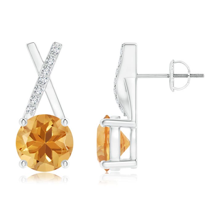 A - Citrine / 1.47 CT / 14 KT White Gold