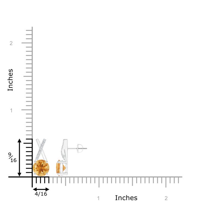 A - Citrine / 1.47 CT / 14 KT White Gold