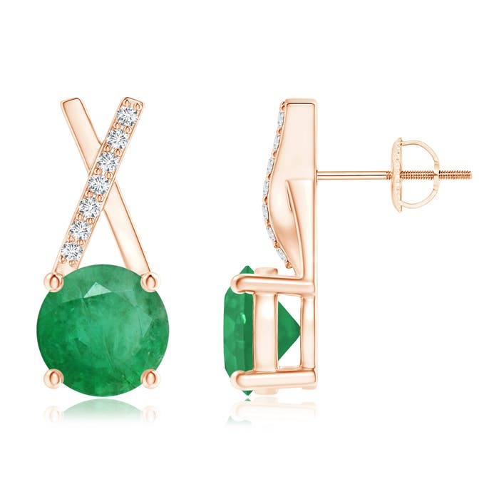 A - Emerald / 1.57 CT / 14 KT Rose Gold