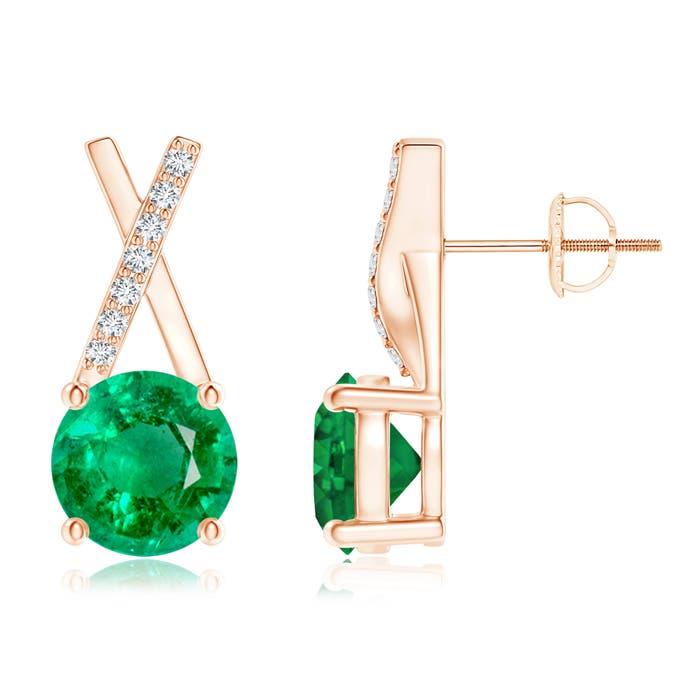 AAA - Emerald / 1.57 CT / 14 KT Rose Gold