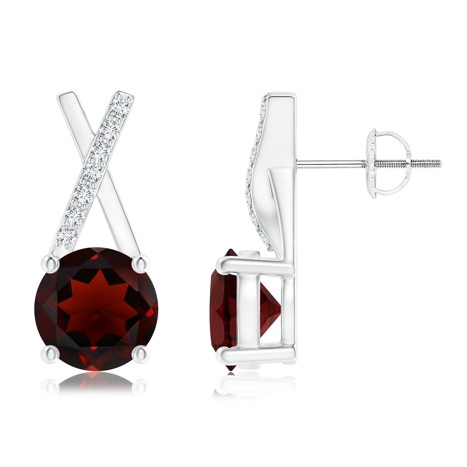 AA - Garnet / 2.07 CT / 14 KT White Gold