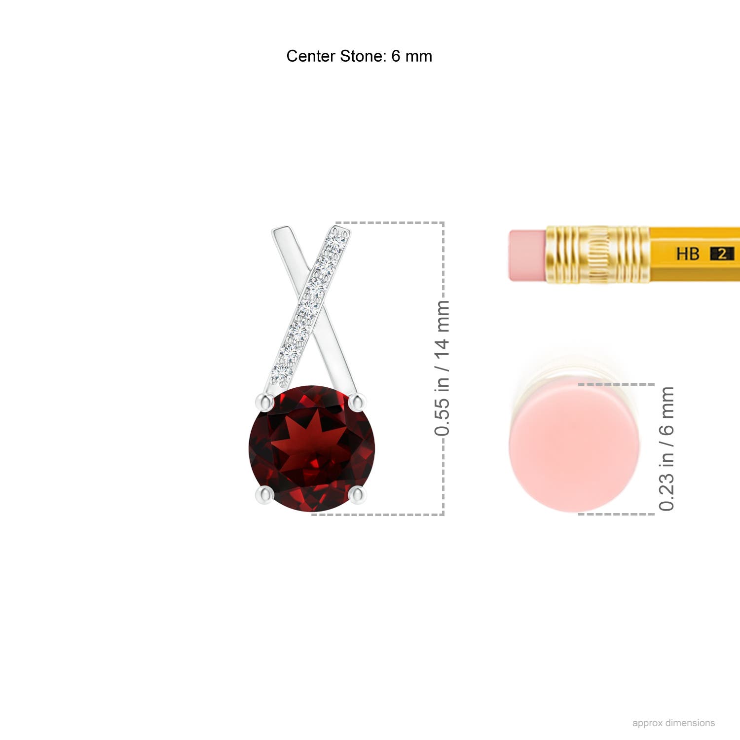 AAA - Garnet / 2.07 CT / 14 KT White Gold