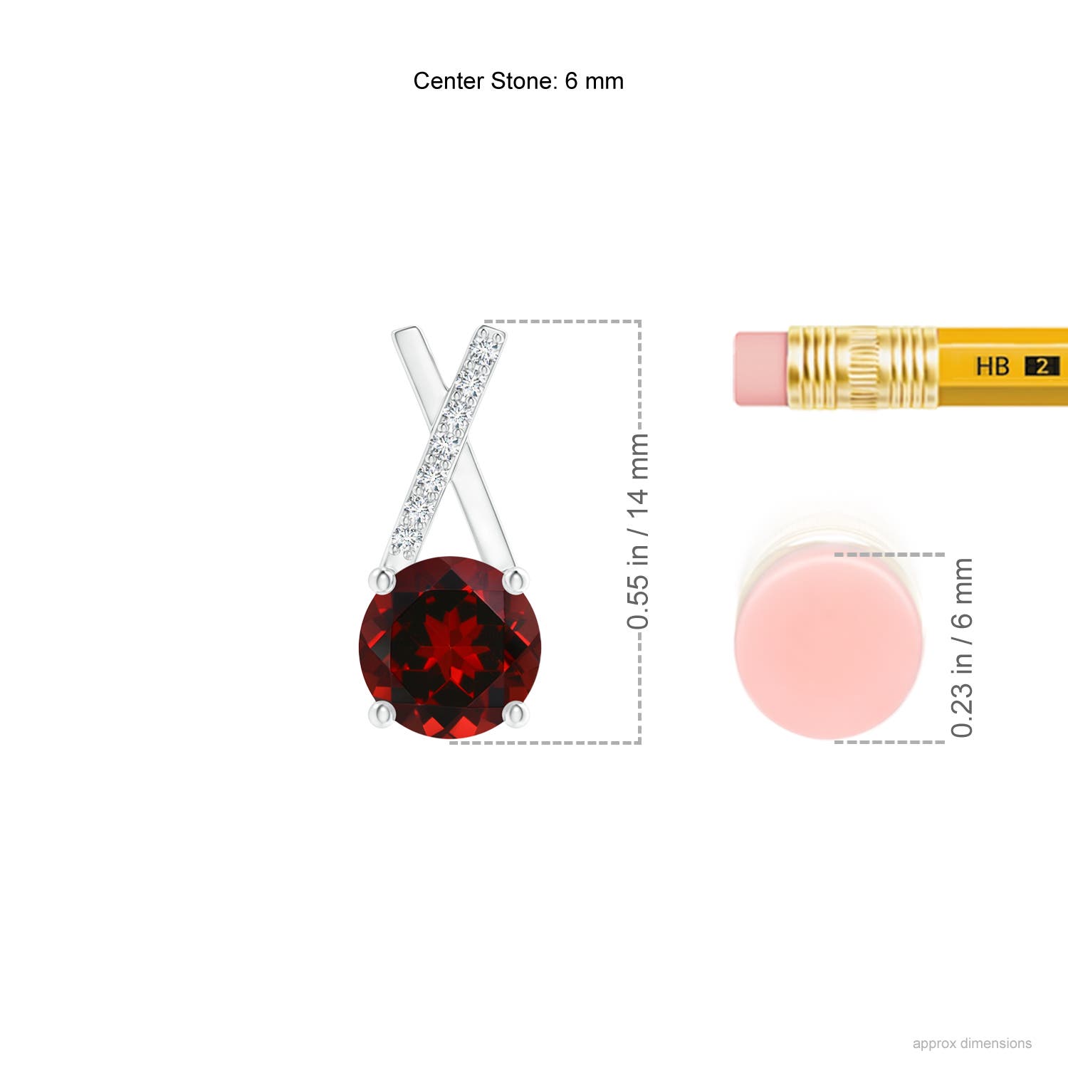 AAAA - Garnet / 2.07 CT / 14 KT White Gold