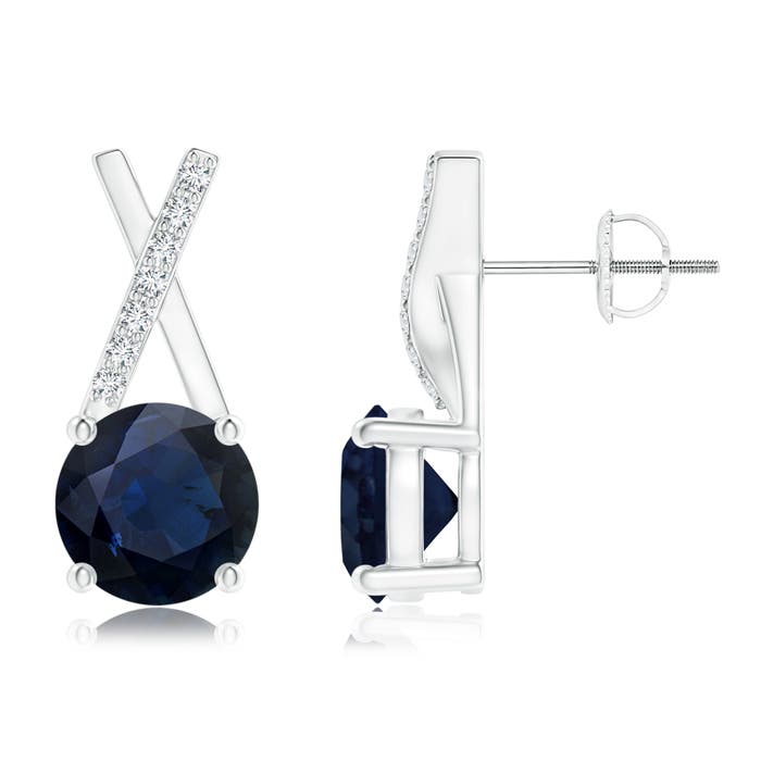 A - Blue Sapphire / 2.07 CT / 14 KT White Gold