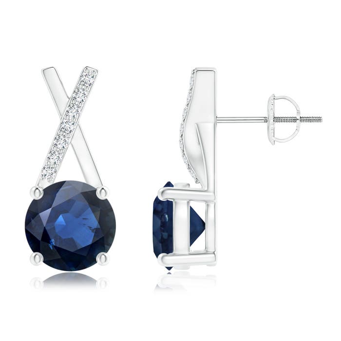 AA - Blue Sapphire / 2.07 CT / 14 KT White Gold