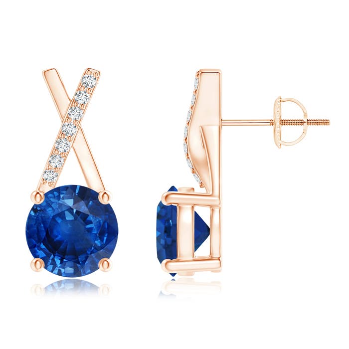 AAA - Blue Sapphire / 2.07 CT / 14 KT Rose Gold