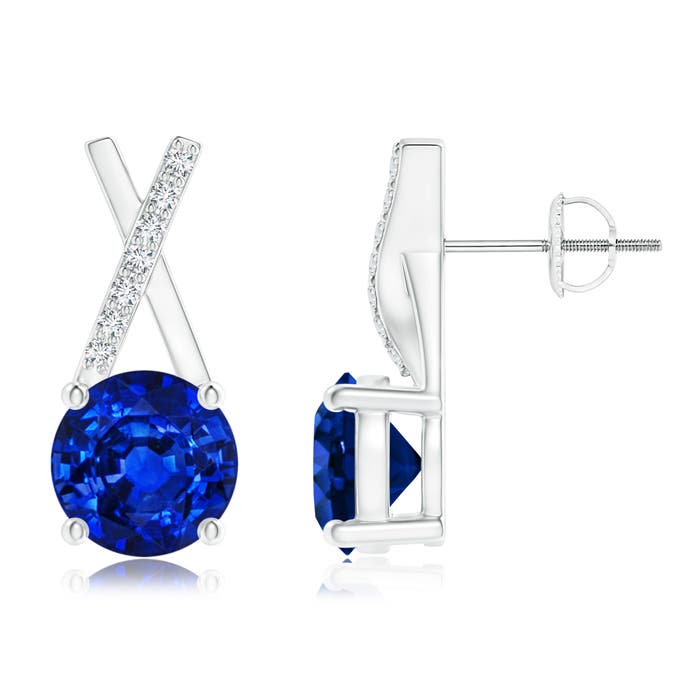 AAAA - Blue Sapphire / 2.07 CT / 14 KT White Gold