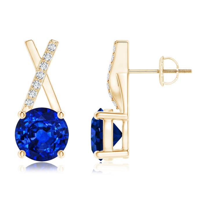 AAAA - Blue Sapphire / 2.07 CT / 14 KT Yellow Gold