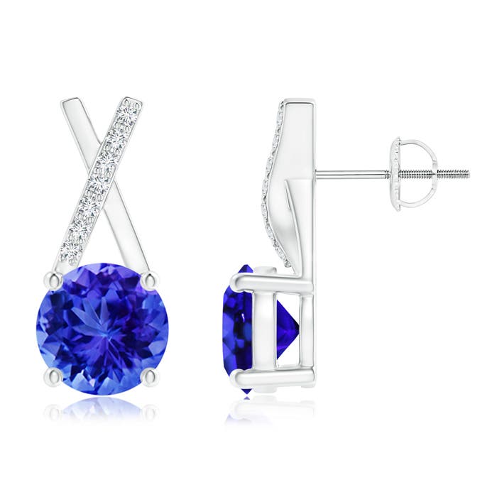 AAA - Tanzanite / 1.87 CT / 14 KT White Gold