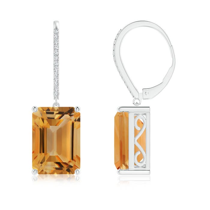 A - Citrine / 13.73 CT / 14 KT White Gold