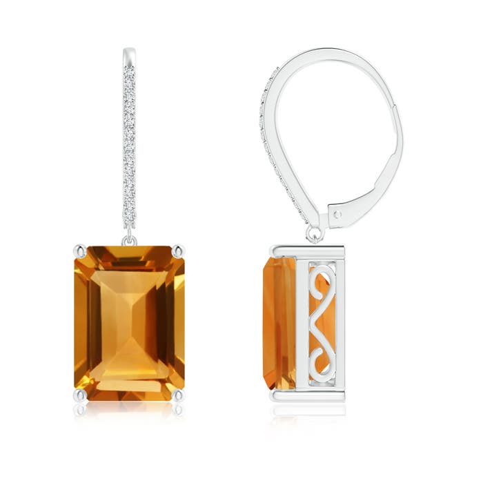 AA - Citrine / 13.73 CT / 14 KT White Gold