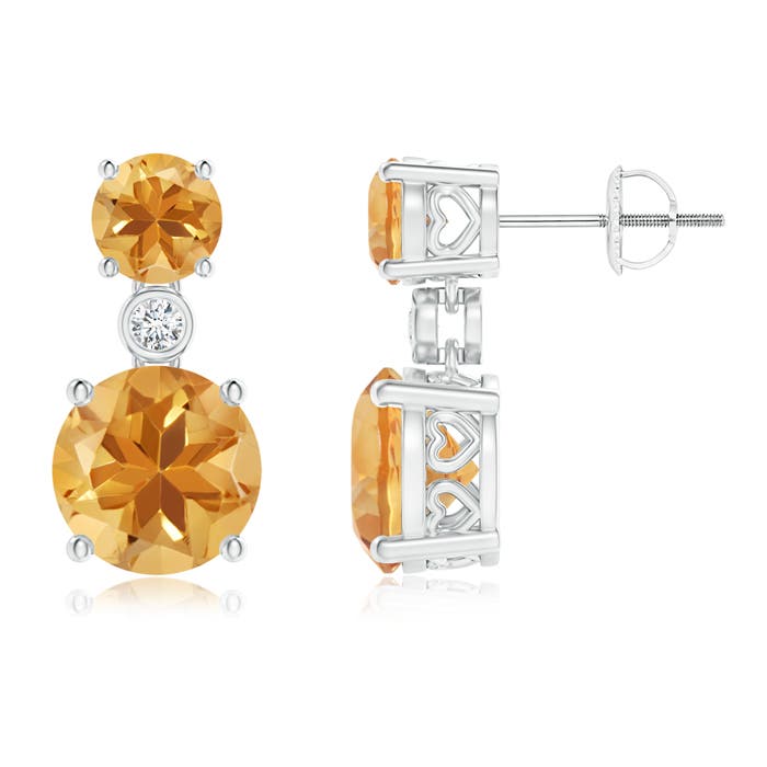 A - Citrine / 4.37 CT / 14 KT White Gold