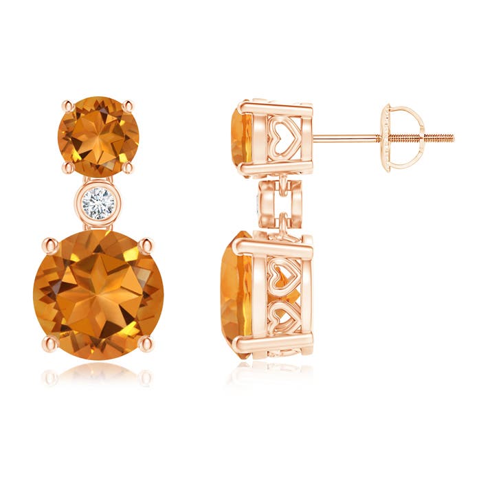 AAA - Citrine / 4.37 CT / 14 KT Rose Gold